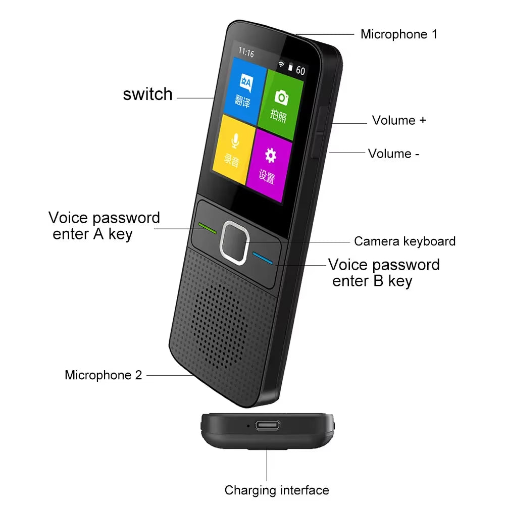Newest Upgrade 137 Language Translator Smart Translator T10 Offline Translator Real-Time Language Translator Portable Traduttore