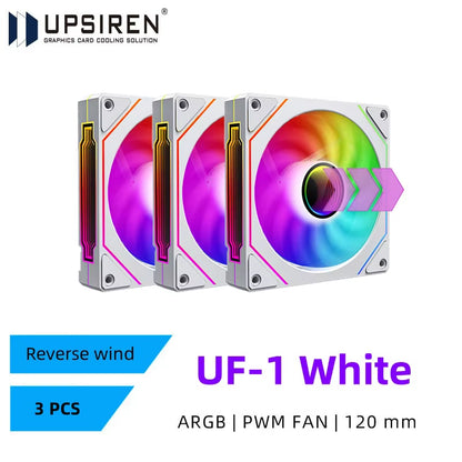 UF-1 PRISM 4 PRO Computer Chassis Fan 12Cm ARGB 4 Pin PWM Quiet Cooling Fan 12V Large Air Volume 45.2CFM/600-1500RPM