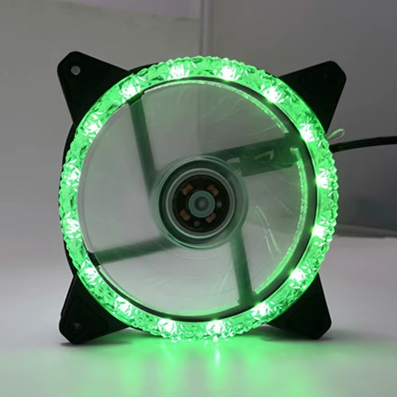 LED Chassis Fan 12CM Aurora Eclipse 16LED 12025 Cool LED Dual Aperture Computer
