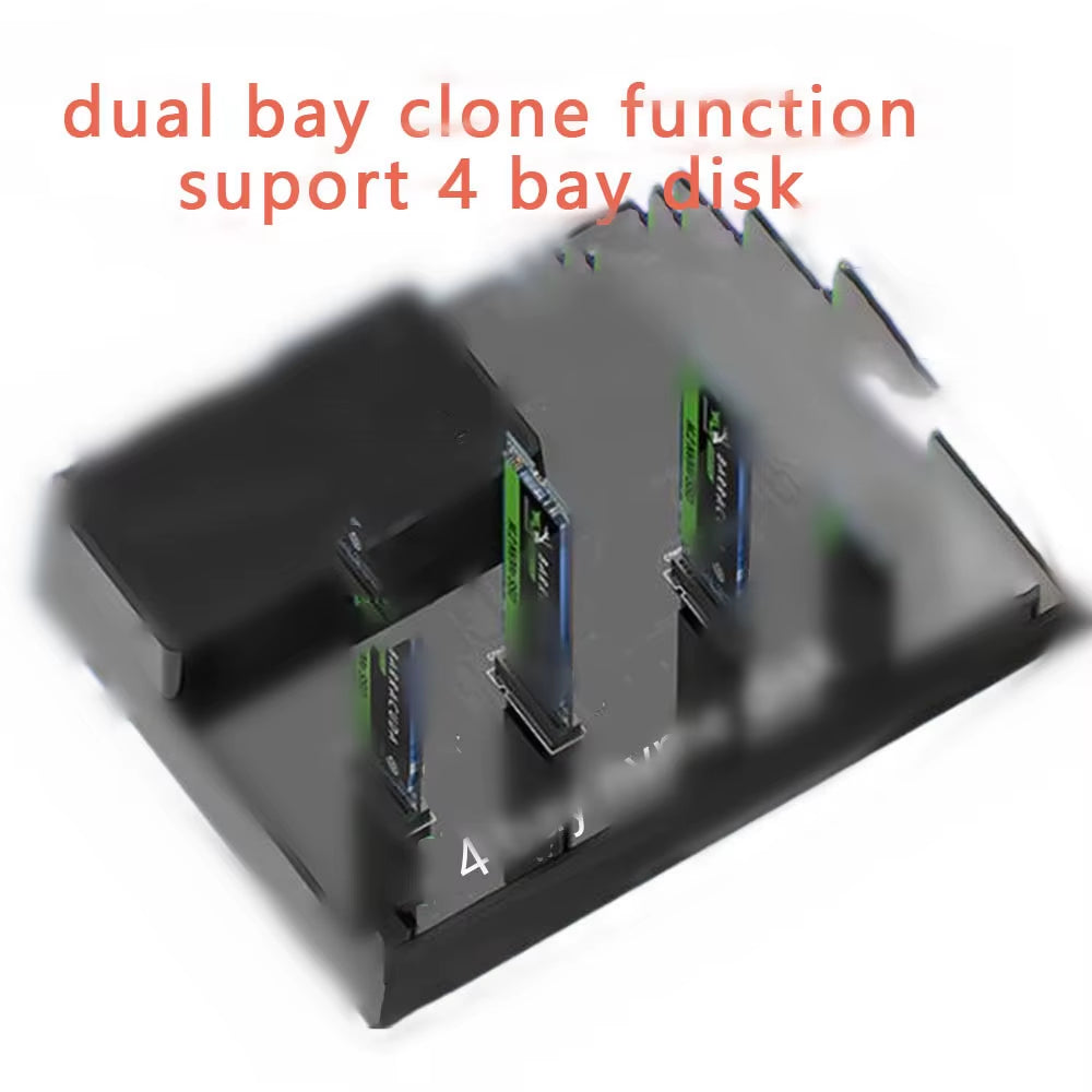 Dual Bay Ssd Enclosure Usb C M2 Ssd External Case M2 NVME/NGFF Case Ssd Hdd SSD Docking Station Usb C Clone Function