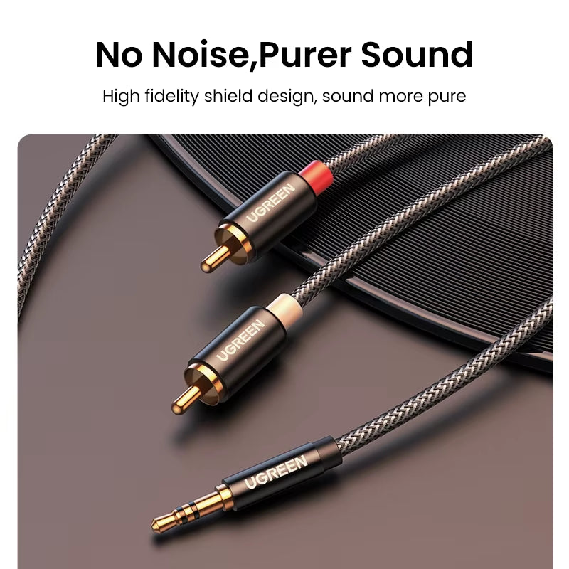 RCA Cable Hifi Stereo 2RCA to 3.5Mm Audio Cable AUX RCA Jack 3.5 Y Splitter for Amplifiers Audio Home Theater Cable RCA