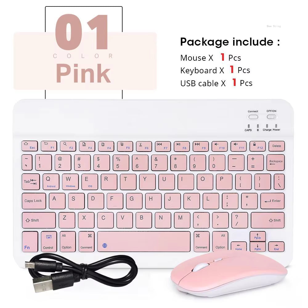 Mini Wireless Keyboard Bluetooth Keyboard for Ipad Phone Tablet Portable Bluetooth Keyboard and Mouse for Samsung Xiaomi Android