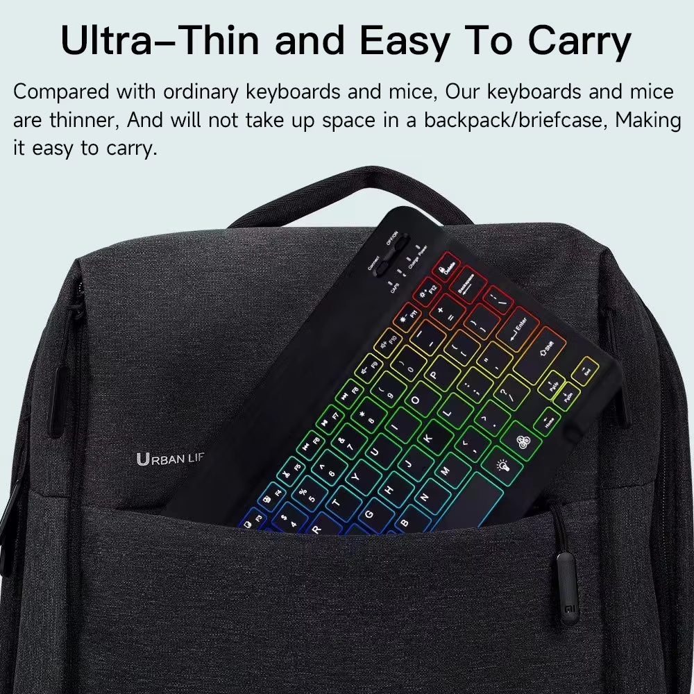 Wireless Bluetooth Keyboard and Mouse for Android Ios Windows Backlight Keyboard for Huawei Xiaomi Apple Phone Tablet Keyboard