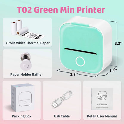D2 Portable Mini Thermal Label Printer Home Photo Printer Student Wrong Question Printer Bluetooth Mini Label Printer Price Tag