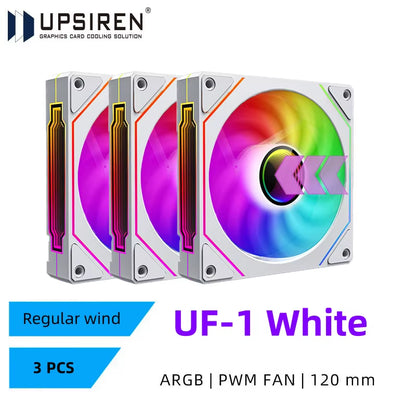 UF-1 PRISM 4 PRO Computer Chassis Fan 12Cm ARGB 4 Pin PWM Quiet Cooling Fan 12V Large Air Volume 45.2CFM/600-1500RPM