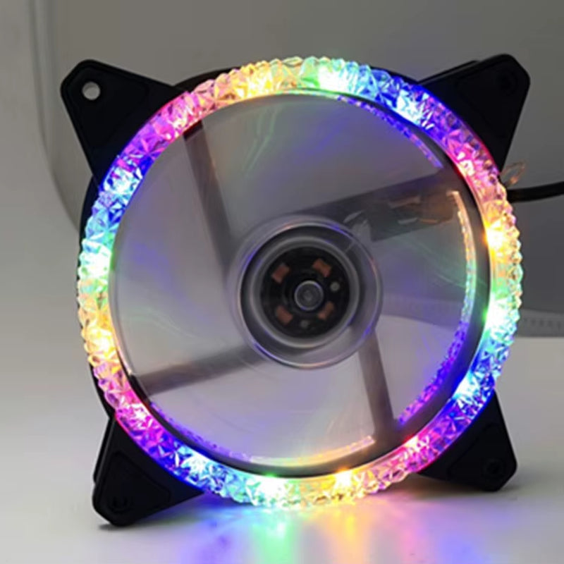 LED Chassis Fan 12CM Aurora Eclipse 16LED 12025 Cool LED Dual Aperture Computer