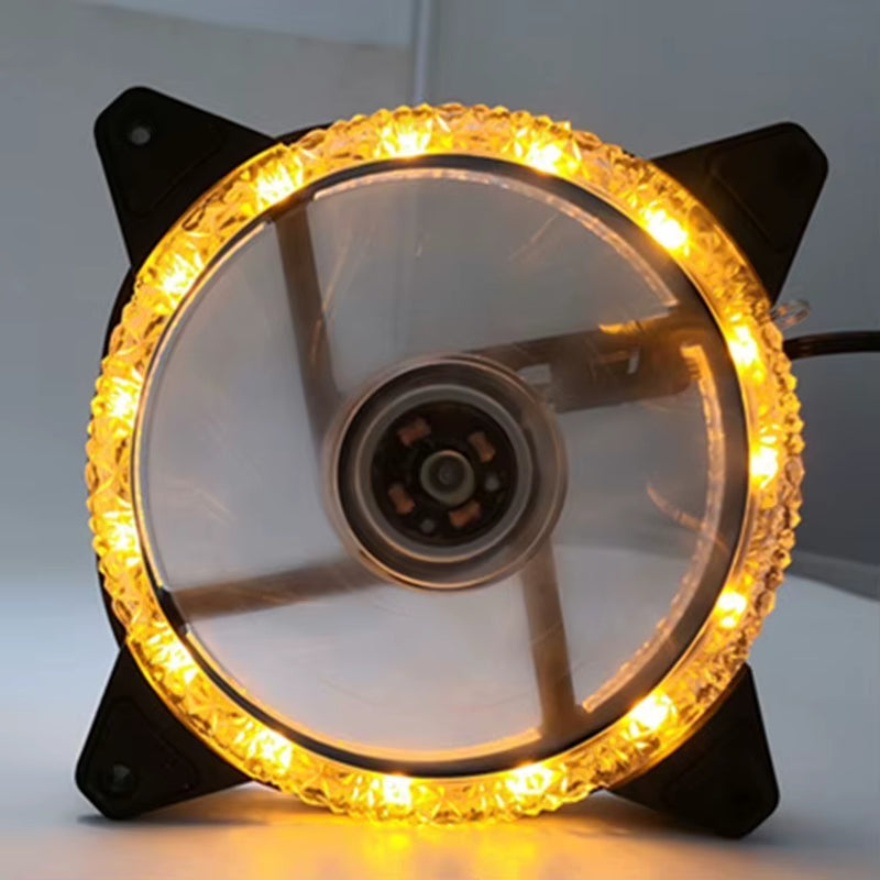 LED Chassis Fan 12CM Aurora Eclipse 16LED 12025 Cool LED Dual Aperture Computer
