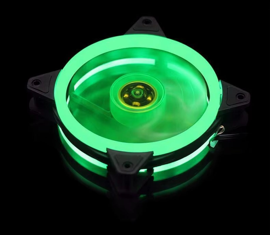 LED Chassis Fan 12CM Aurora Eclipse 16LED 12025 Cool LED Dual Aperture Computer
