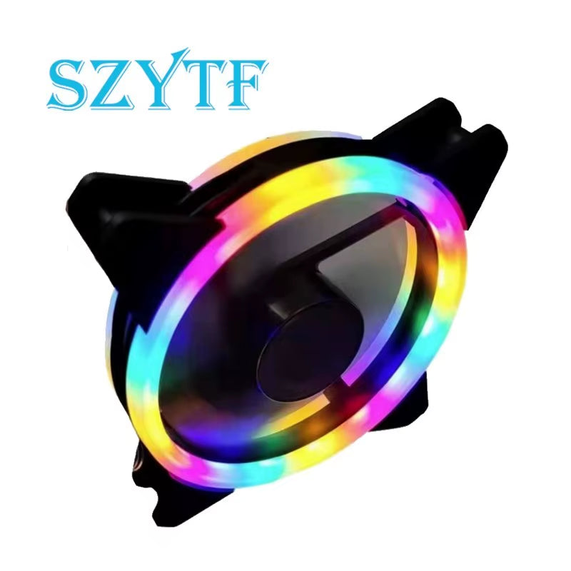 LED Chassis Fan 12CM Aurora Eclipse 16LED 12025 Cool LED Dual Aperture Computer