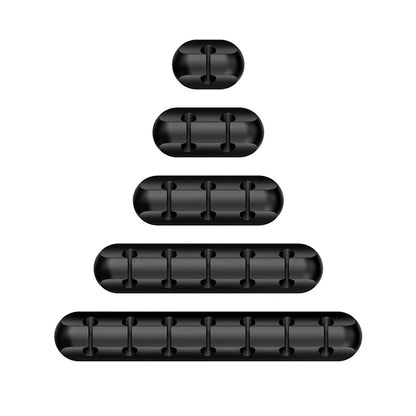 Desktop Self-Adhesive Silicone Cable Organizer Earphone Mobile Phone Data Cable Multi-Function Wire Winder Wall Cable Fixer