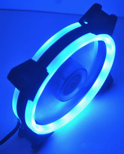 LED Chassis Fan 12CM Aurora Eclipse 16LED 12025 Cool LED Dual Aperture Computer