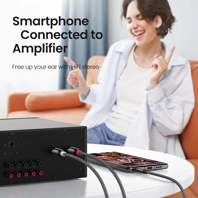 RCA Cable Hifi Stereo 2RCA to 3.5Mm Audio Cable AUX RCA Jack 3.5 Y Splitter for Amplifiers Audio Home Theater Cable RCA