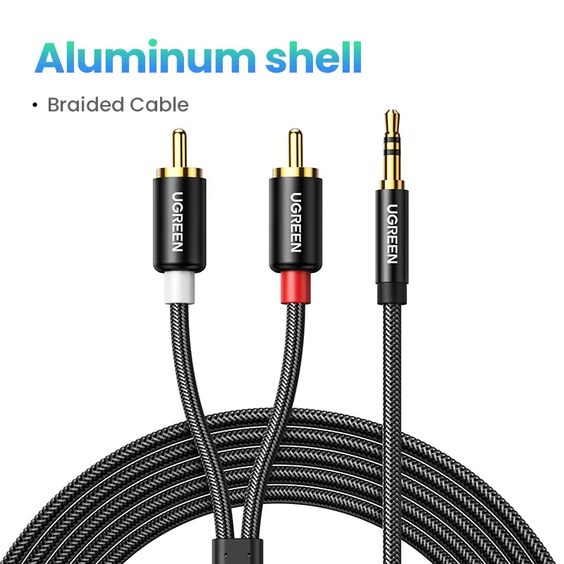 RCA Cable Hifi Stereo 2RCA to 3.5Mm Audio Cable AUX RCA Jack 3.5 Y Splitter for Amplifiers Audio Home Theater Cable RCA