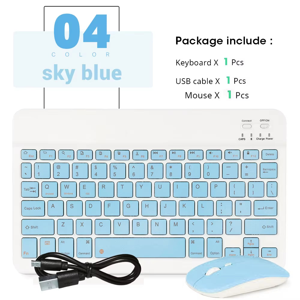 Mini Wireless Keyboard Bluetooth Keyboard for Ipad Phone Tablet Portable Bluetooth Keyboard and Mouse for Samsung Xiaomi Android