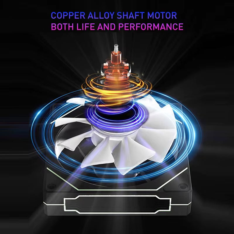 UF-1 PRISM 4 PRO Computer Chassis Fan 12Cm ARGB 4 Pin PWM Quiet Cooling Fan 12V Large Air Volume 45.2CFM/600-1500RPM