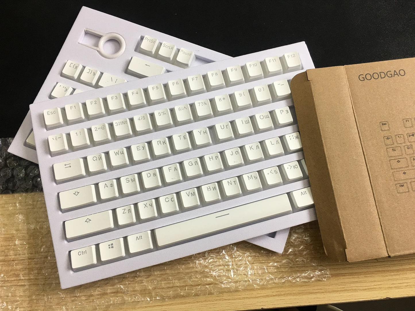 Pudding Keycap RU Layout Double Shot PBT Keycaps Feature a Translucent Dual-Layer Style  Russian Keycap