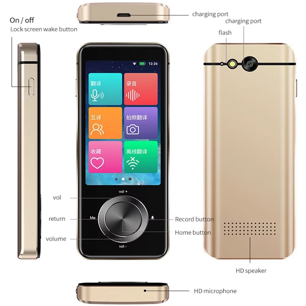 Newest M9 Instant Voice Translator Portable Language Translator in Real-Time Smart Translator Supports 12 Offline Languages