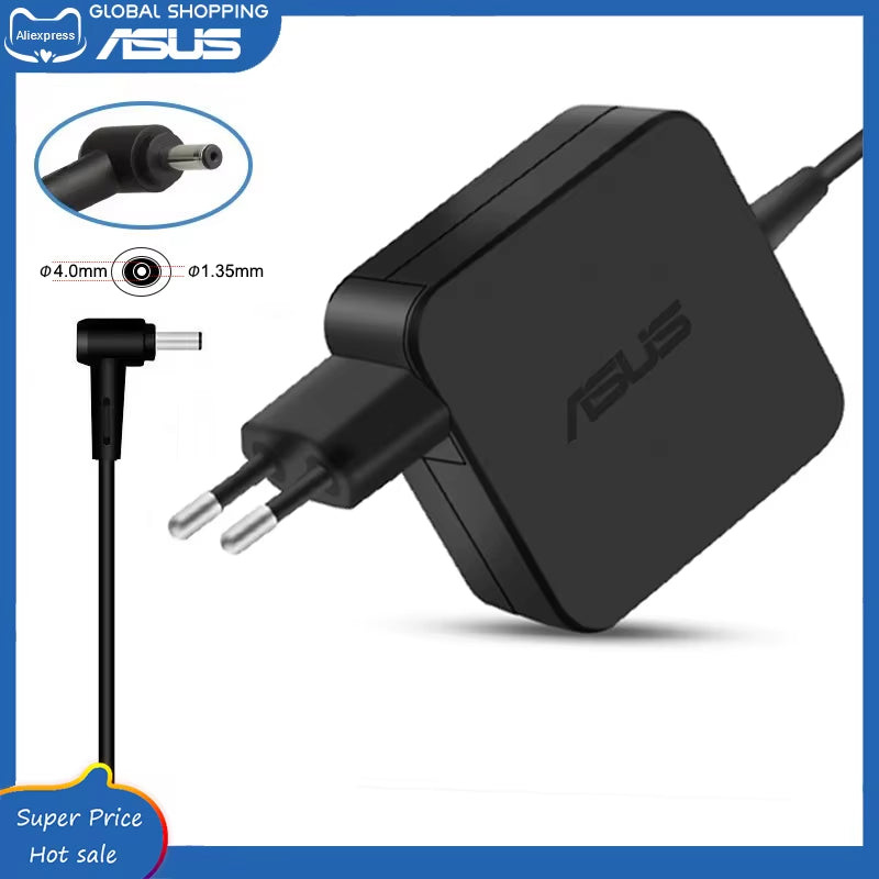 19V 3.42A 65W 4.0X1.35Mm AC Adapter Laptop Charger  Vivobook 15 X512 X512F X512FB X512FJ X512FL X512U X512UA X512UB