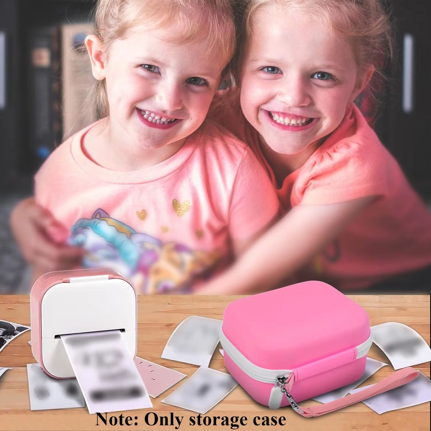 Label Maker Case for Memoking T02/ for Phomemo M02/ M02S/ M02 Pro/ Q30S/ Ponek Mini Pocket Printer, Printer Storage Organizer