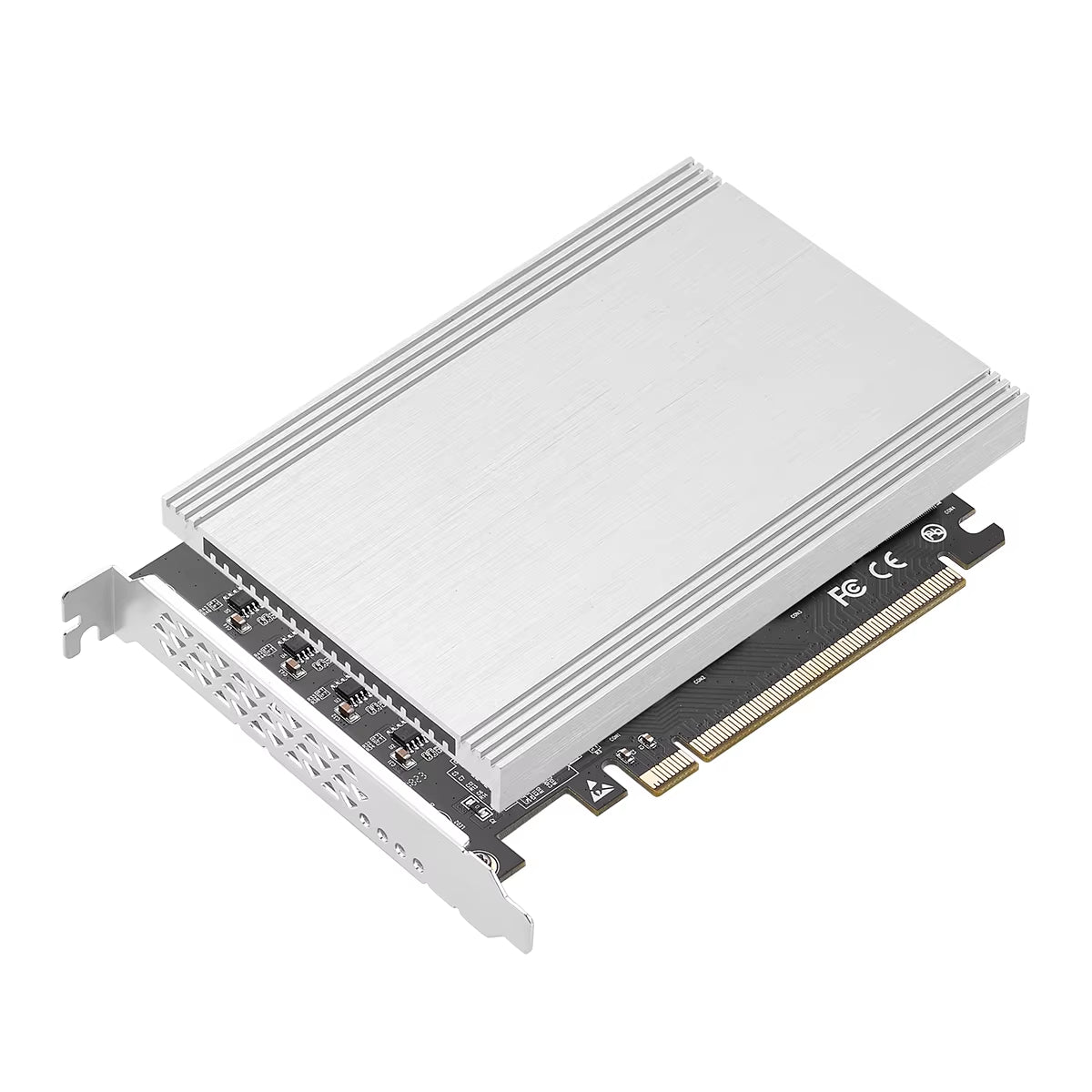 IOCREST M.2 X16 Pcie 4.0 X4 Expansion Card with Heatsink Supports 4 Nvme M.2 2280 up to 256Gbps Support Bifurcation Raid